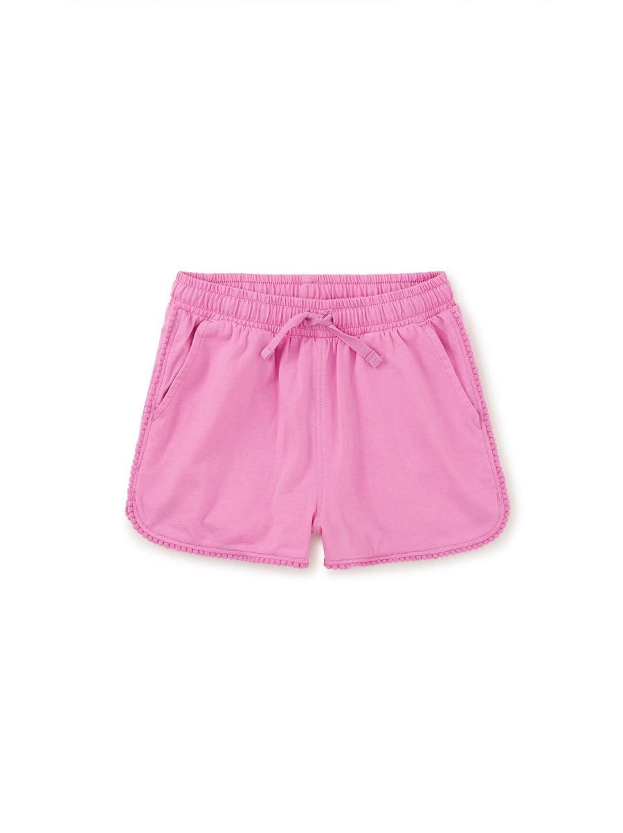 Tea Collection Pom Pom Gym Shorts, Perennial Pink |Mockingbird Baby & Kids