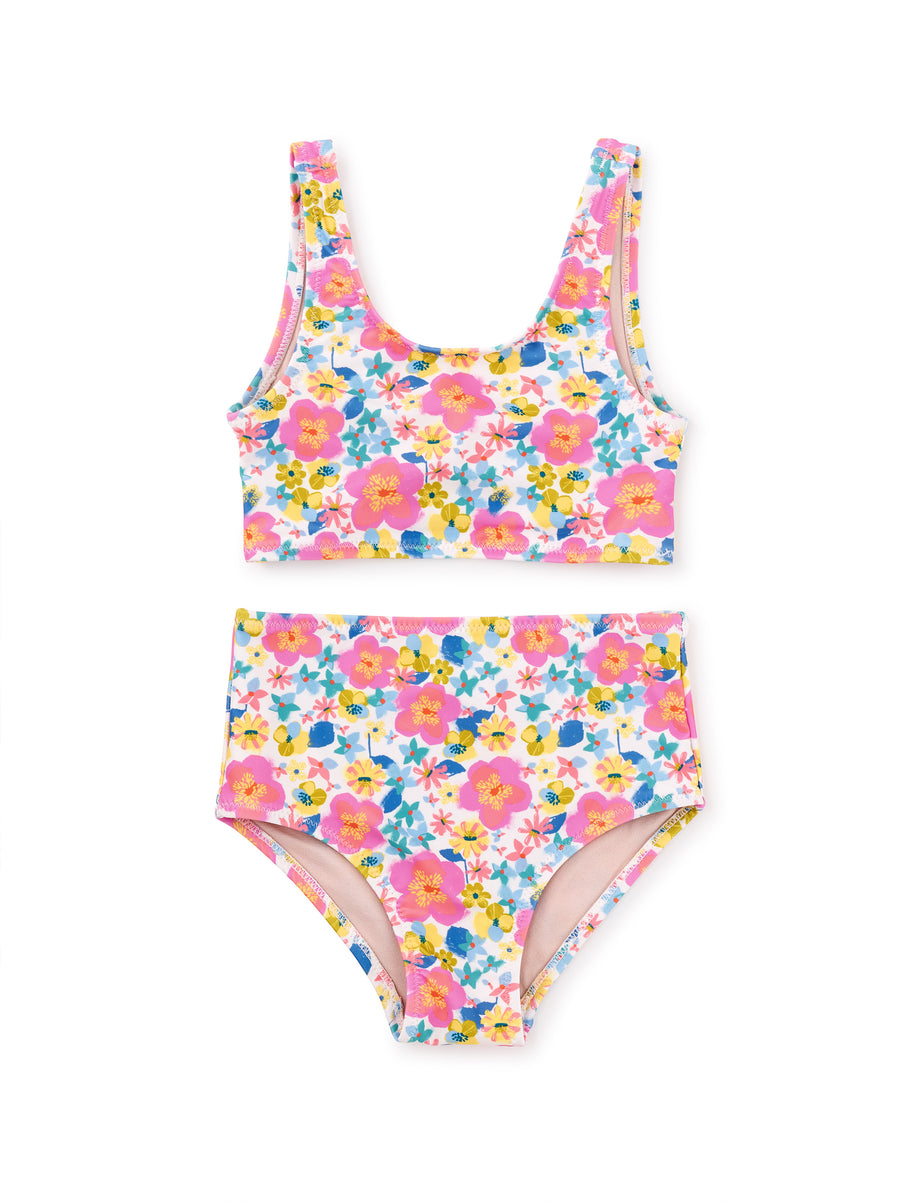 Tea Collection Two-Piece Swimsuit Set, Tropical Hibiscus Floral |Mockingbird Baby & Kids