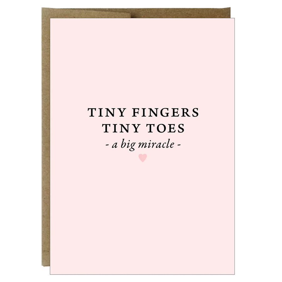 Idea Chic Tiny Fingers and Tiny Toes Baby Girl Greeting Card |Mockingbird Baby & Kids