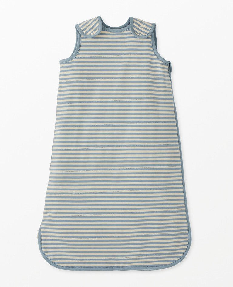 Hanna Andersson Baby Layette Striped Wearable Blanket in HannaSoft™, Ecru/North Air |Mockingbird Baby & Kids