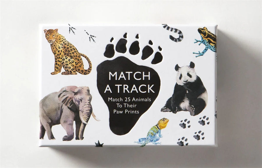 Laurence King Match a Track: Match 25 Animals to Their Paw Prints |Mockingbird Baby & Kids