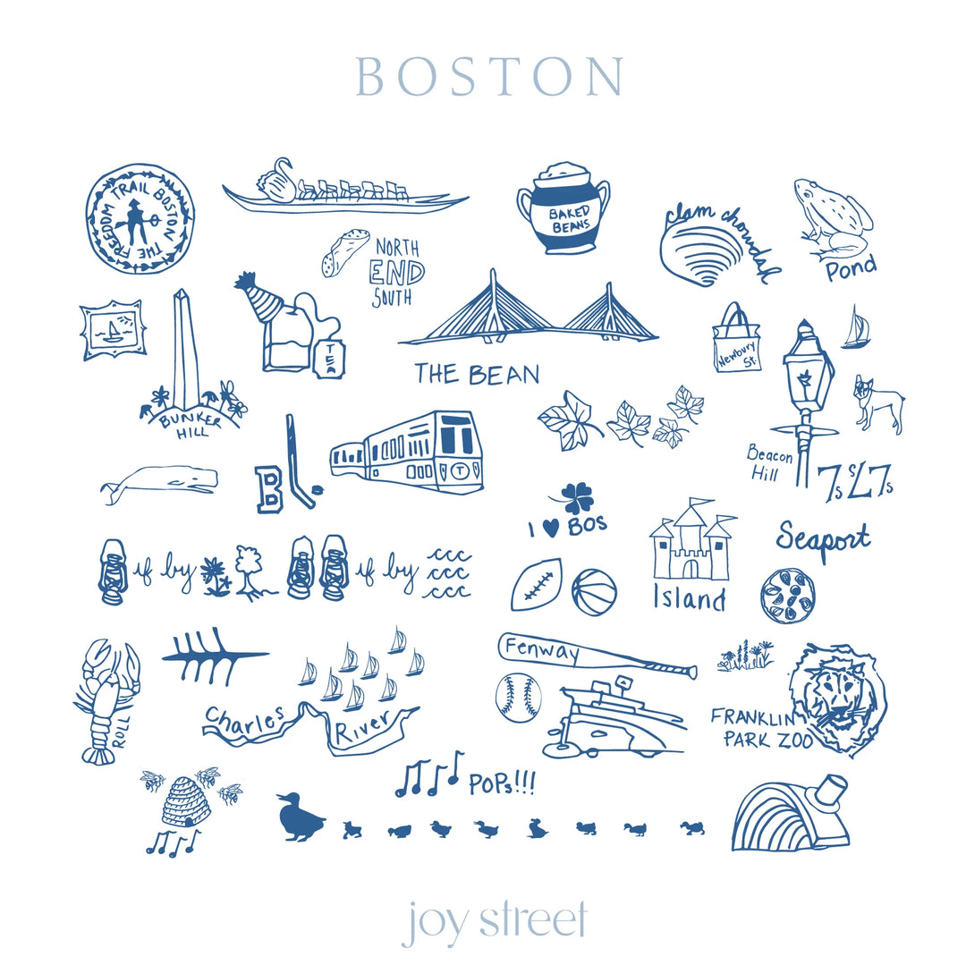 Boston Baby Blanket, Sailor Blue