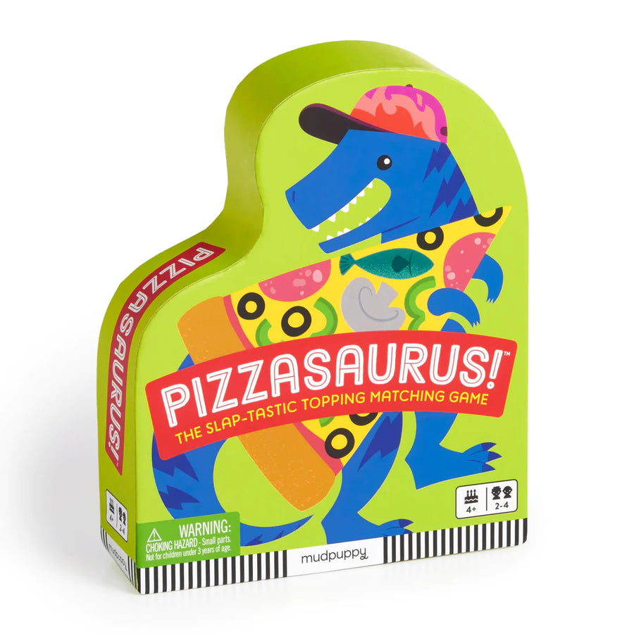 Mudpuppy Pizzasaurus! Shaped Box Game |Mockingbird Baby & Kids