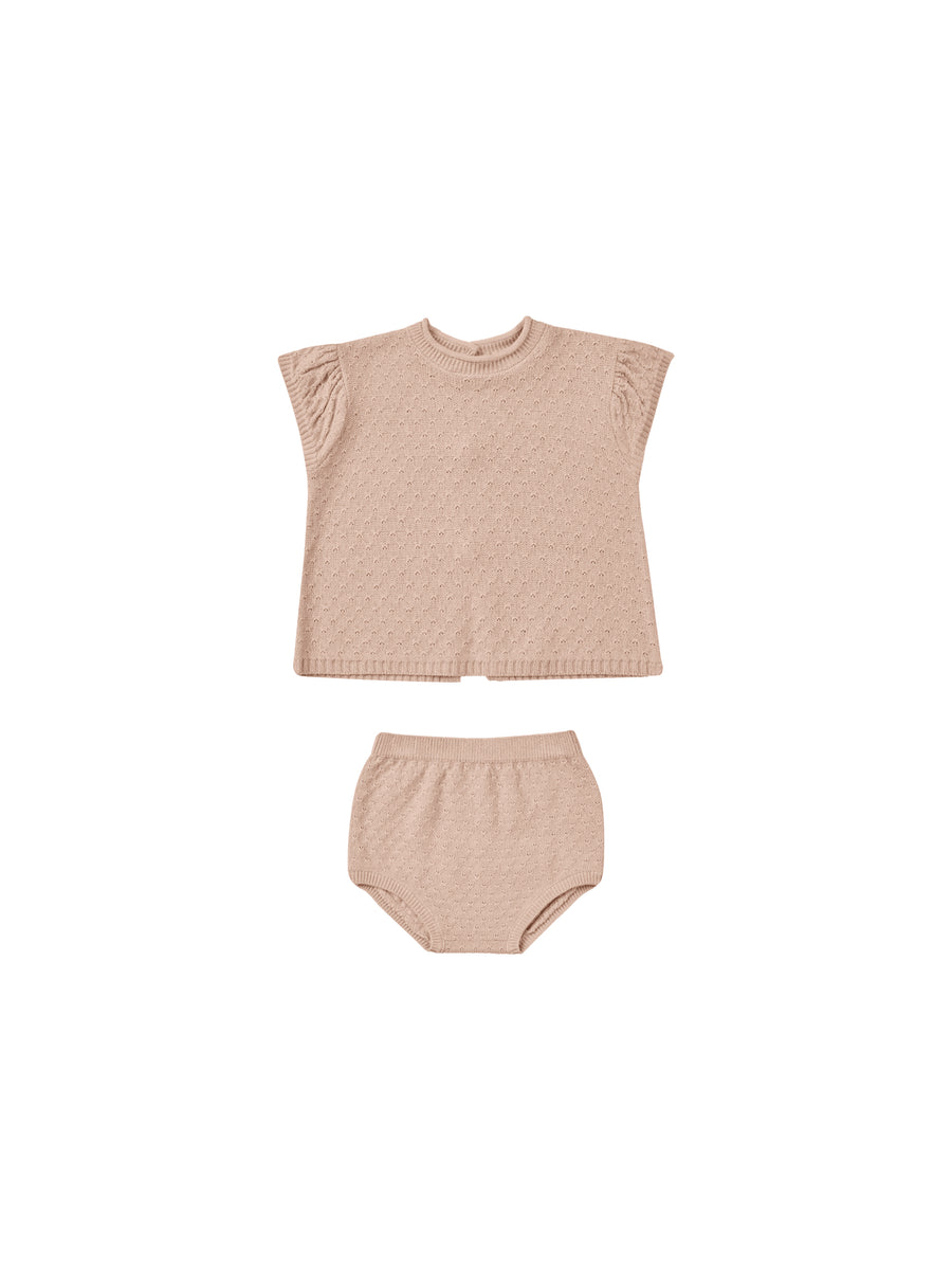 Quincy Mae Penny Knit Set, Blush |Mockingbird Baby & Kids