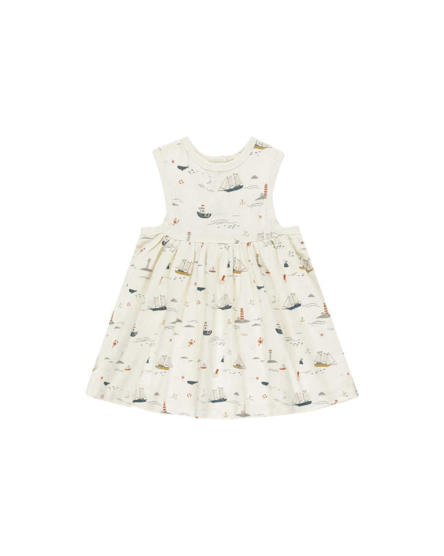 Rylee + Cru Nautical Layla Dress, Ivory |Mockingbird Baby & Kids