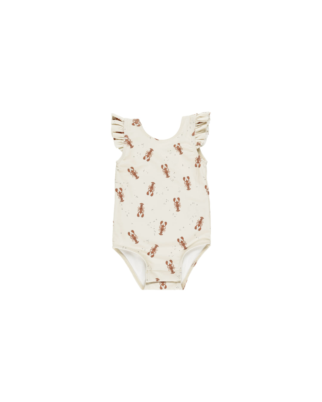 Rylee + Cru Lobsters Scoop Back Onepiece Swimsuit, Natural |Mockingbird Baby & Kids