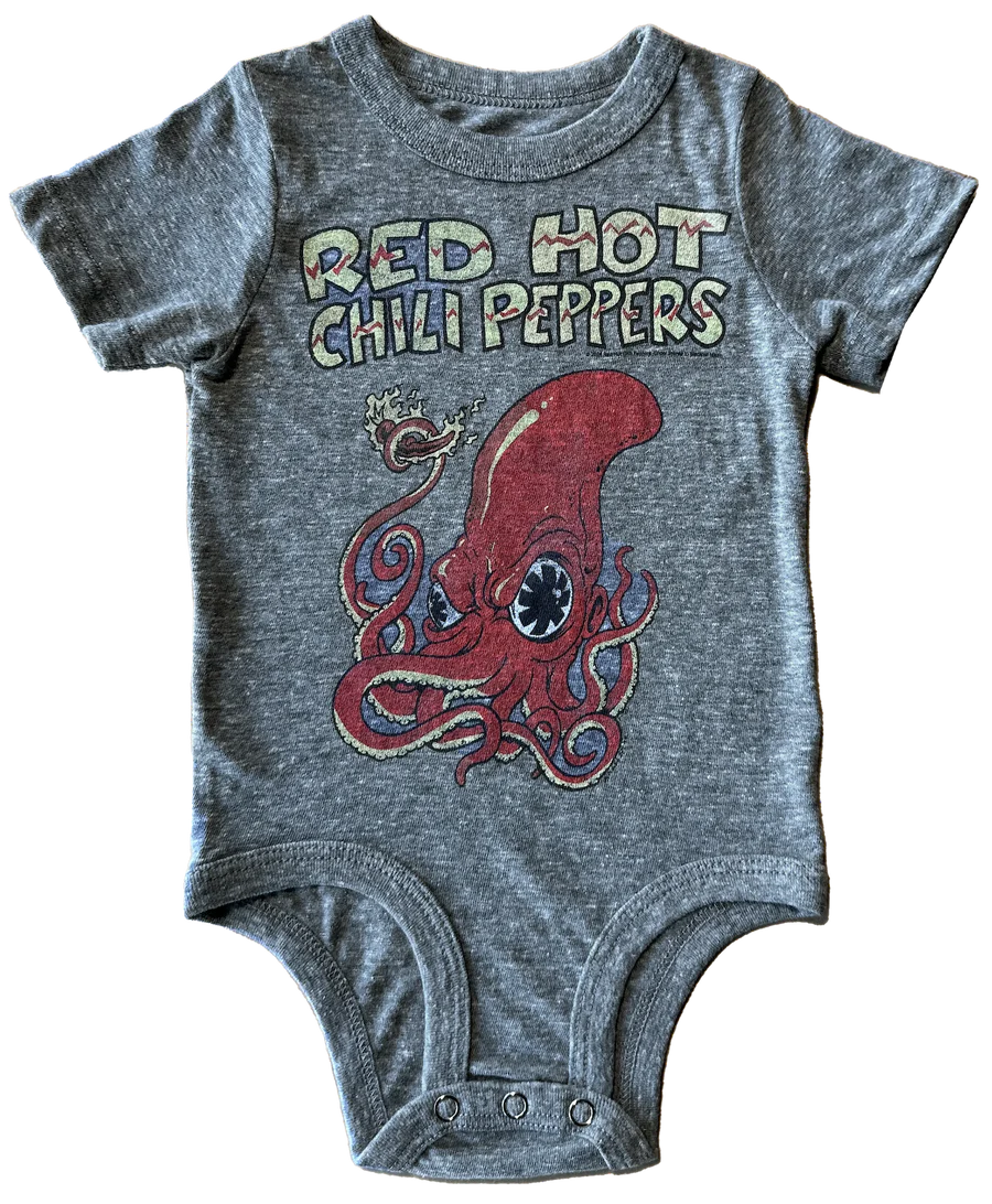 Red Hot Chili Peppers Tri Blend Onesie, Tri Grey
