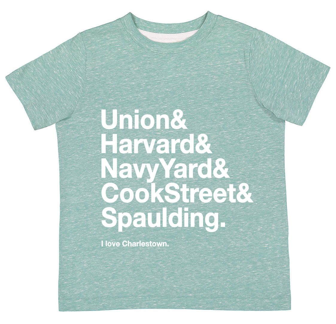 Kid Crush NEW! I Love Charlestown TShirt, Saltwater Melange