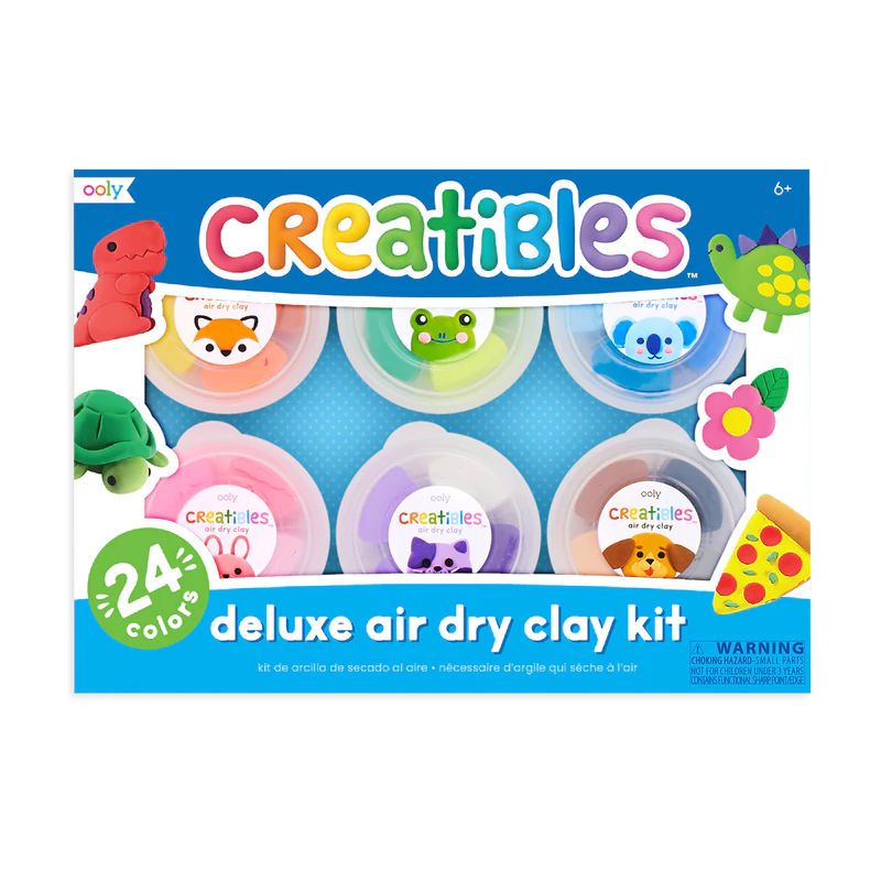 Ooly Creatibles DIY Air-Dry Clay Kit - Set of 24