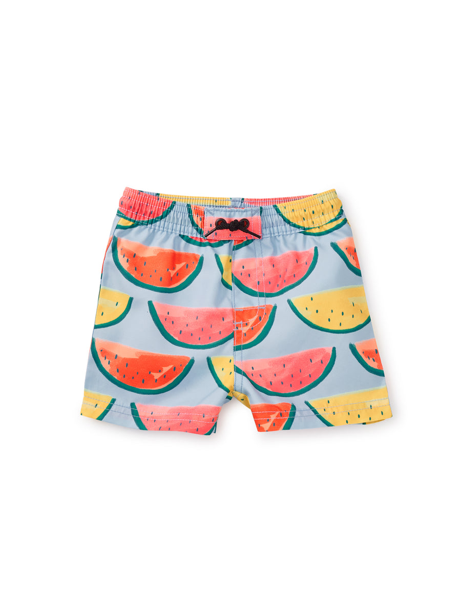 Tea Collection Shortie Swim Trunks, Painted Watermelon |Mockingbird Baby & Kids