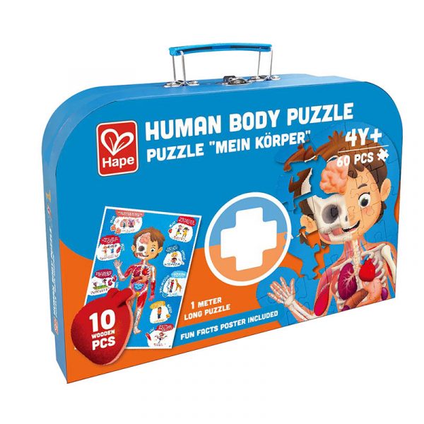 Hape Toys Human Body Puzzle, 60 Pieces |Mockingbird Baby & Kids