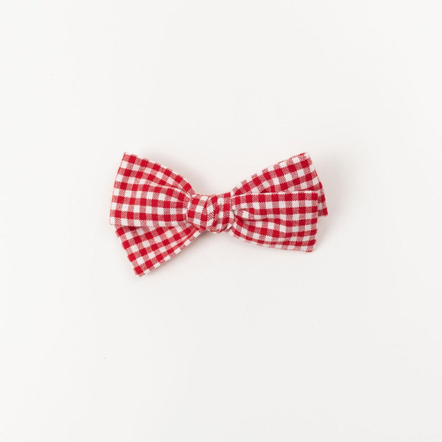 Thimble Collection Americana Knotted Bow, Red & White Gingham |Mockingbird Baby & Kids