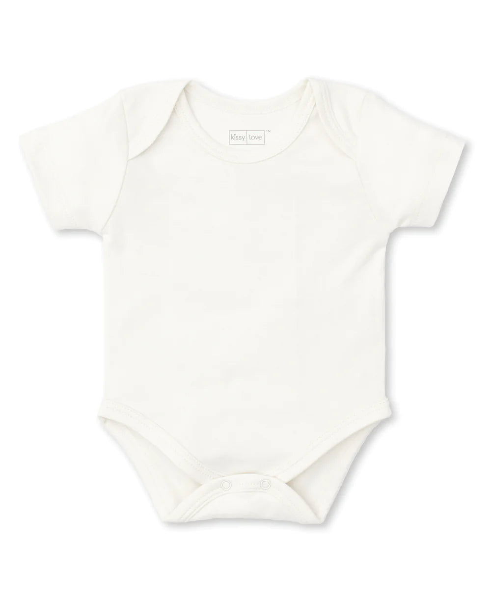 Kissy Kissy Short Sleeve Bodysuit, Cream |Mockingbird Baby & Kids