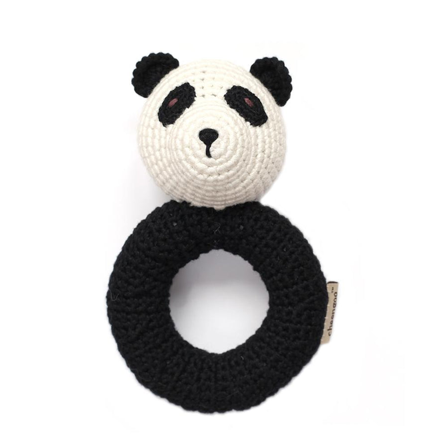 Cheengoo Panda Ring Hand Crocheted Rattle |Mockingbird Baby & Kids