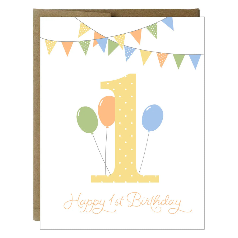 Idea Chic Happy 1st Birthday Greeting Card |Mockingbird Baby & Kids Boutique