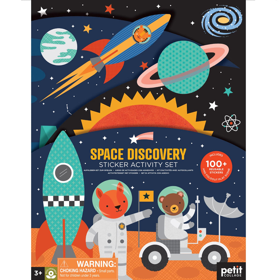 Petit Collage Space Discovery Sticker Activity Set |Mockingbird Baby & Kids