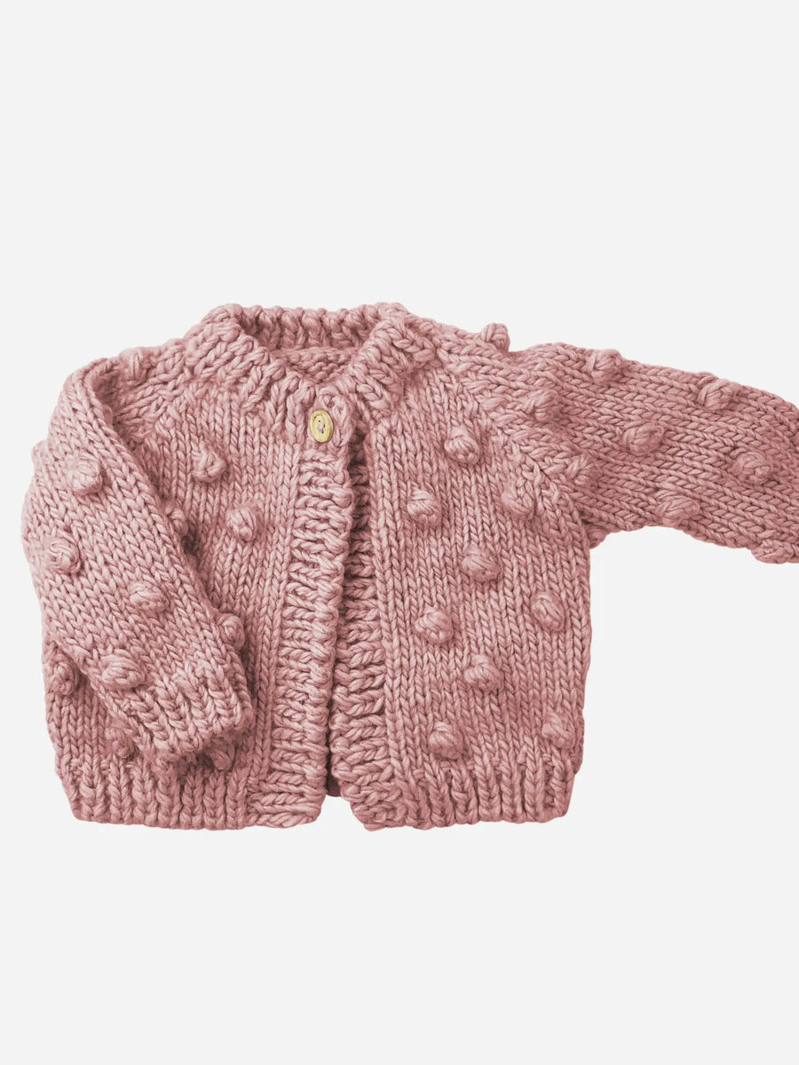 The Blueberry Hill Popcorn Sweater, Rose |Mockingbird Baby & Kids