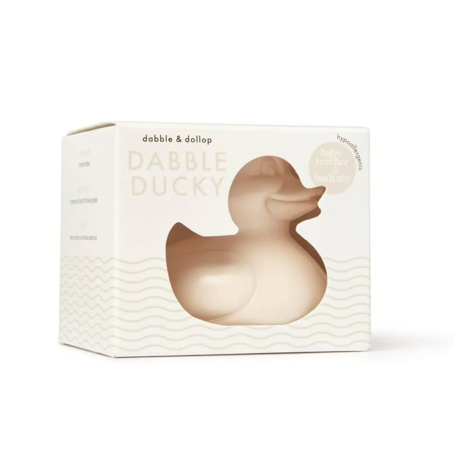 Dabble + Dollop Dabble Duck Bath Toy & Teether |Mockingbird Baby & Kids