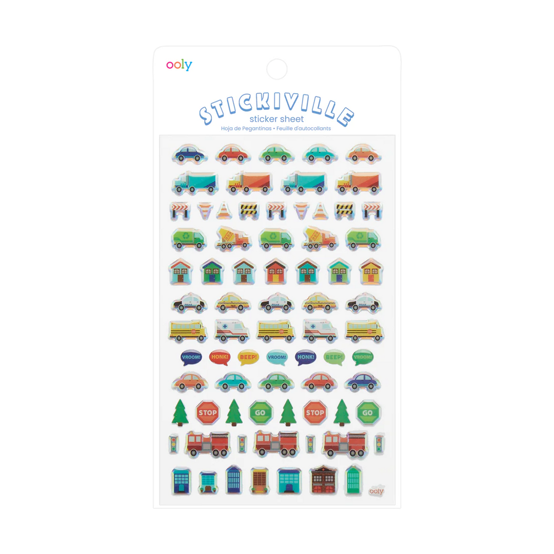 Ooly Stickiville Stickers - Workin Wheels |Mockingbird Baby & Kids