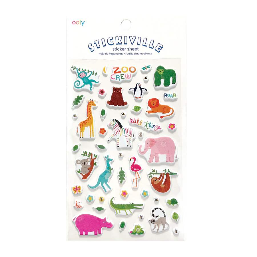 Ooly Stickiville Stickers - Zoo Crew |Mockingbird Baby & Kids