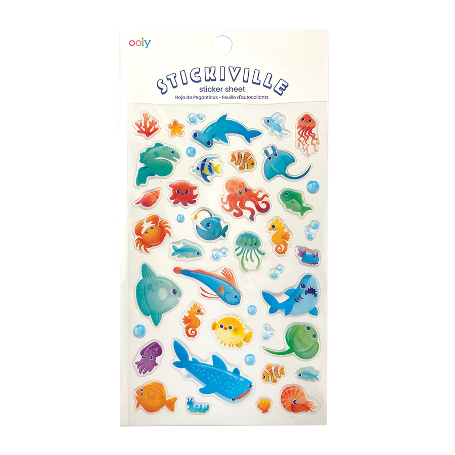 Ooly Stickiville Stickers - Blue Ocean |Mockingbird Baby & Kids
