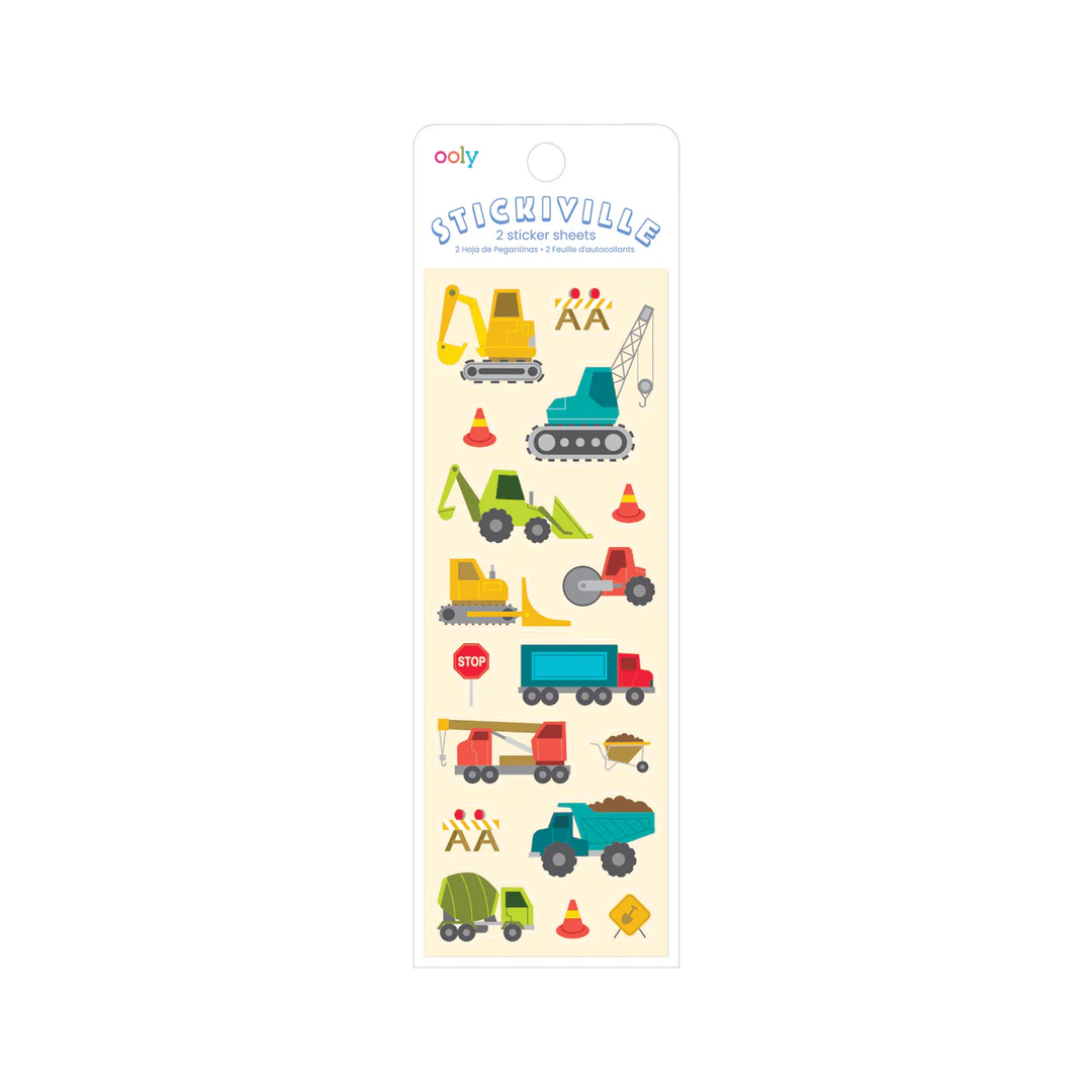 Ooly Stickiville Stickers - Construction Vehicles |Mockingbird Baby & Kids