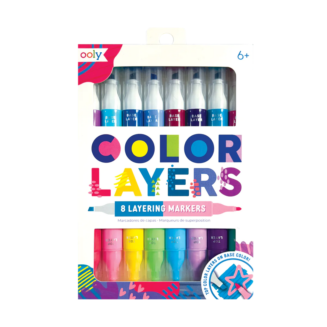 Ooly Color Layers Double Ended Layering Markers - Set of 8 |Mockingbird Baby & Kids
