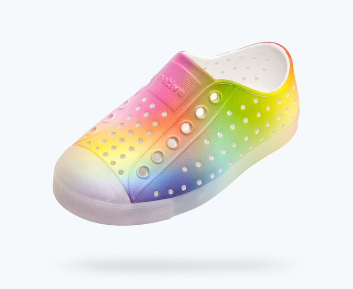 Jefferson Slip-Ons, Shell White/ Translucent / Rainbow Blur