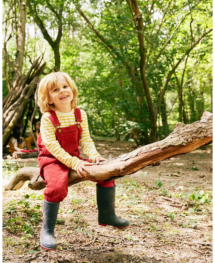 Bright Red Corduroy Overalls