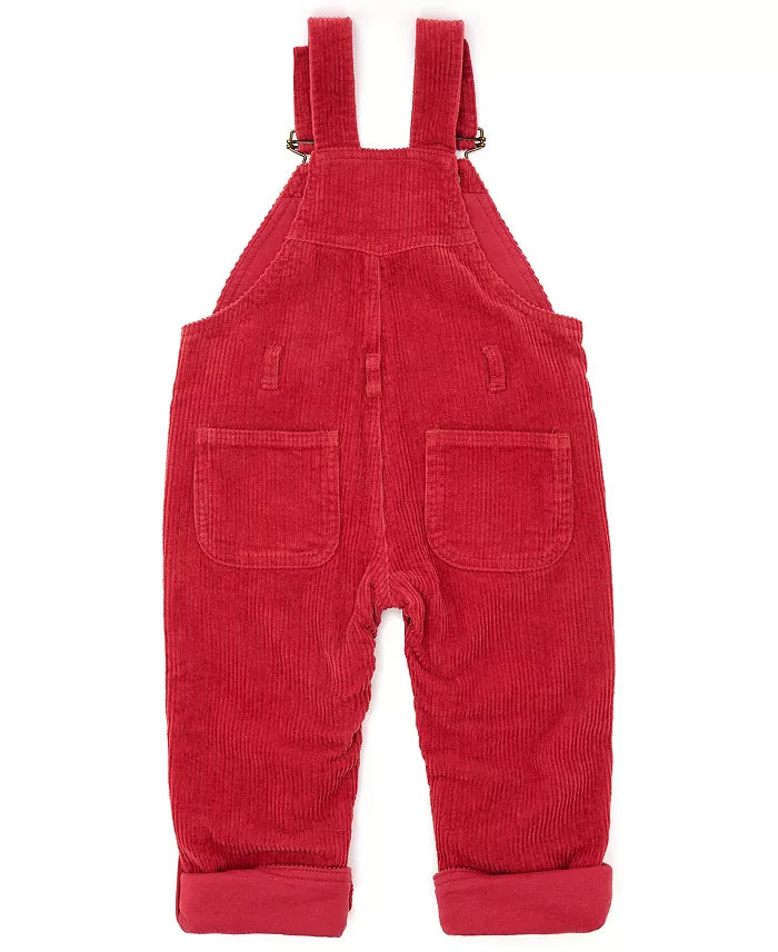 Bright Red Corduroy Overalls