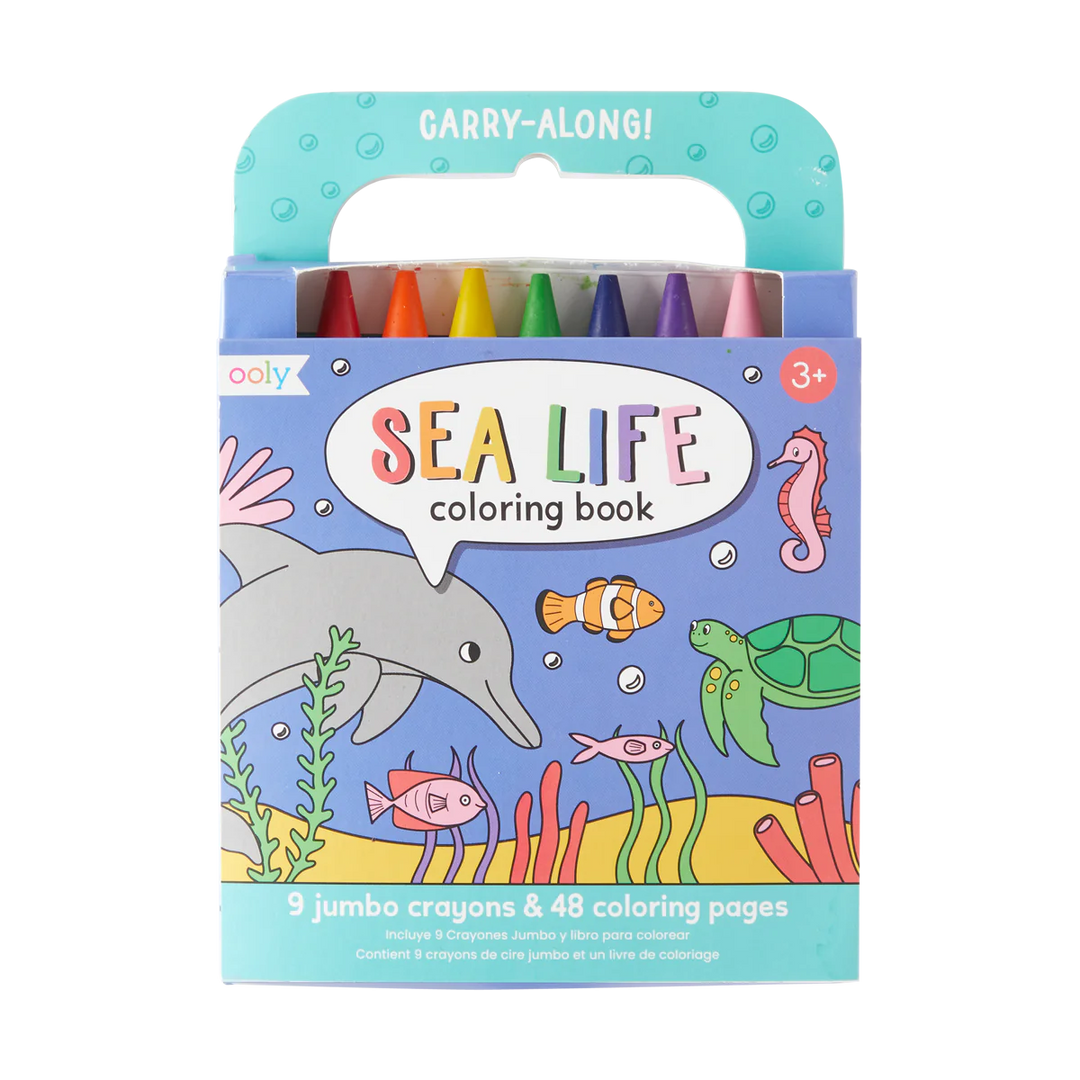 Ooly Carry Along Coloring Book Set - Sea Life |Mockingbird Baby & Kids