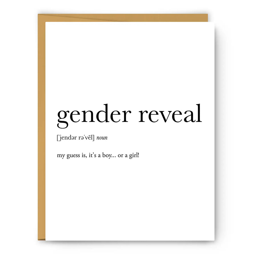 Footnotes Gender Reveal Greeting Card |Mockingbird Baby & Kids