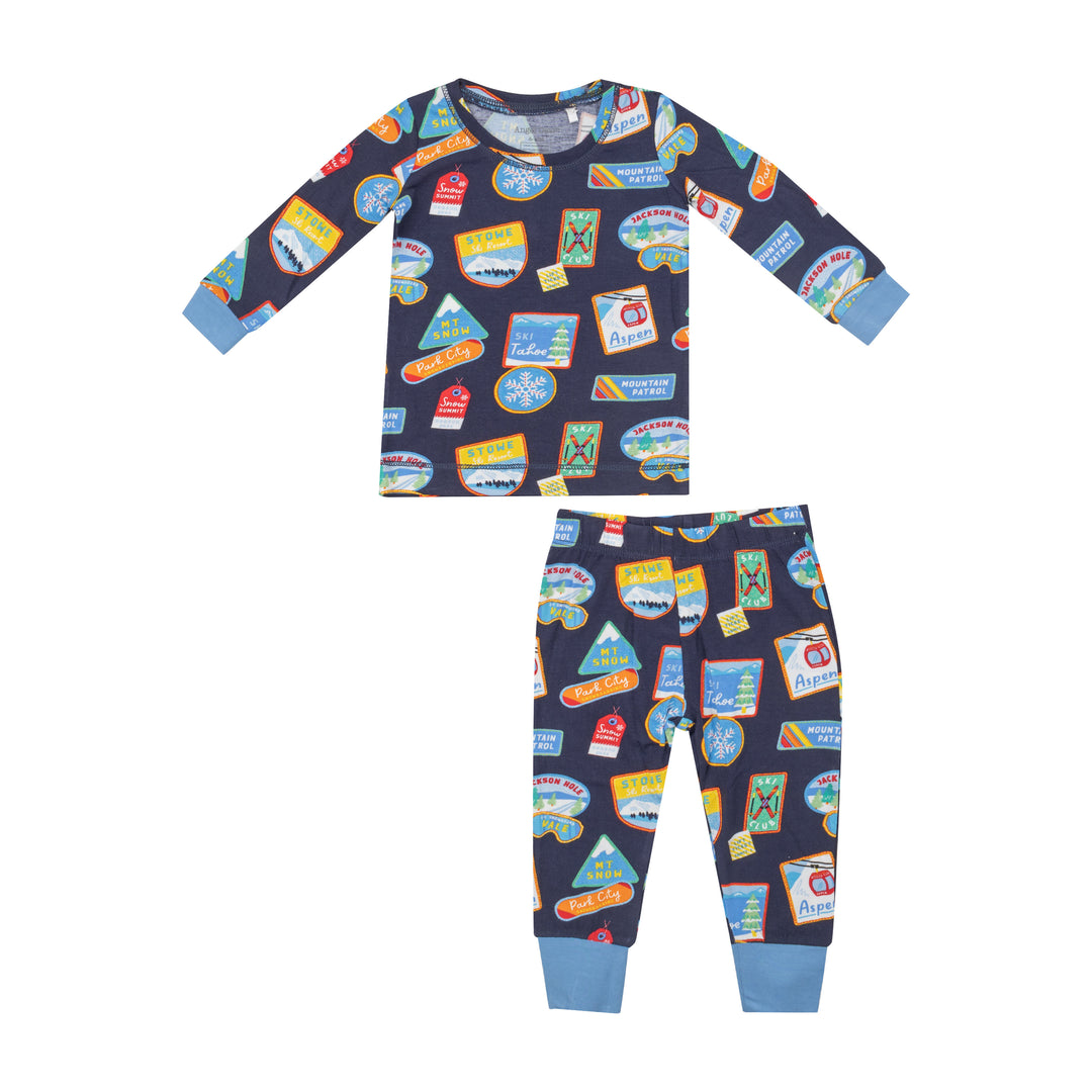 Angel Dear Vintage Ski Patches Lounge Wear Set |Mockingbird Baby & Kids