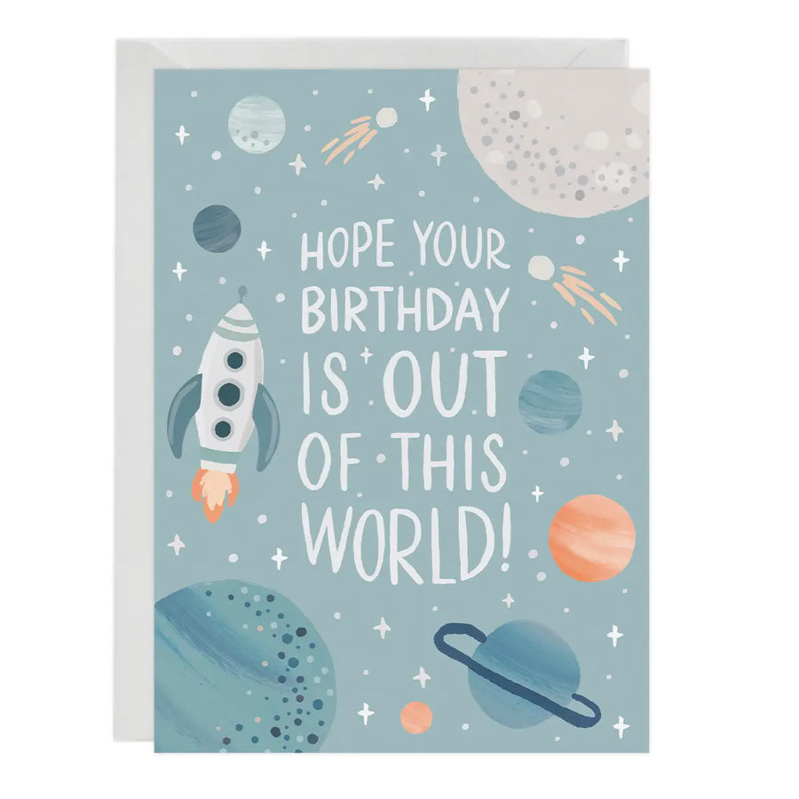Love Light Paper Out of This World Birthday Card |Mockingbird Baby & Kids