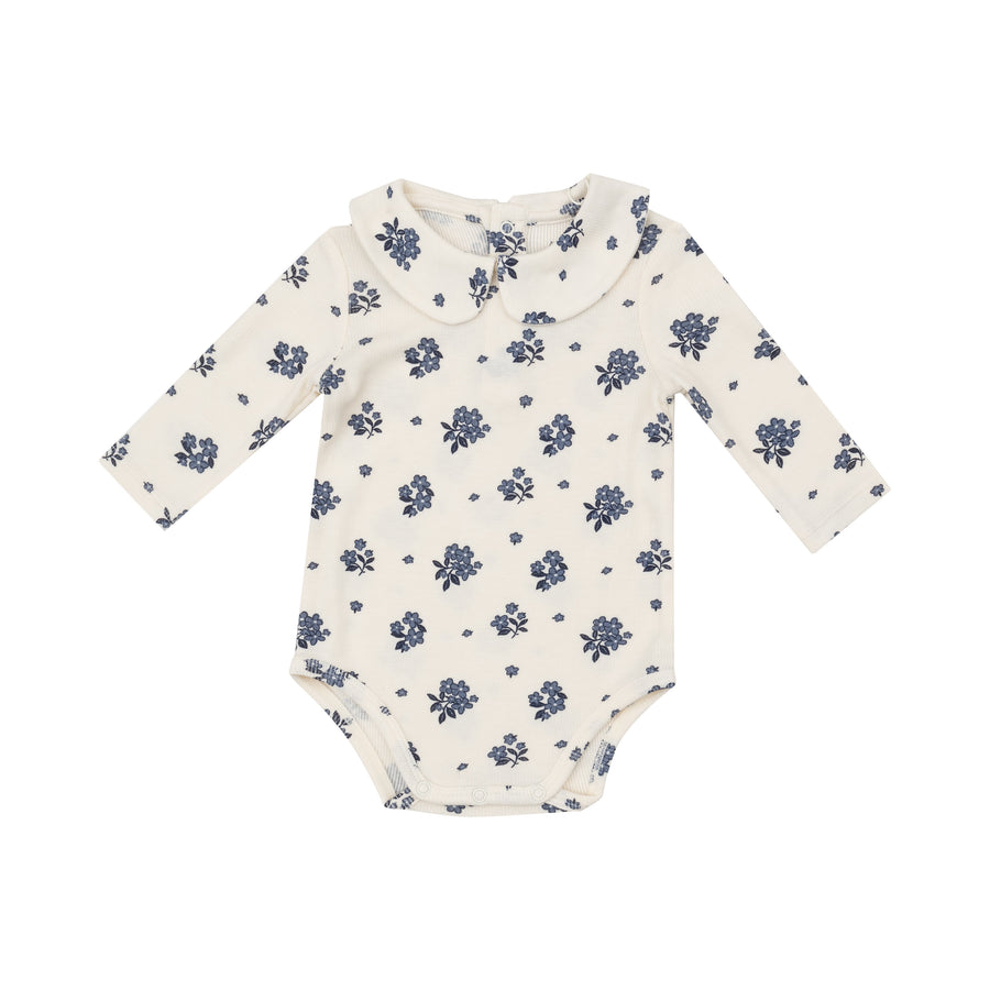 Angel Dear Blue Petite Bouquet Ribbed Bodysuit |Mockingbird Baby & Kids