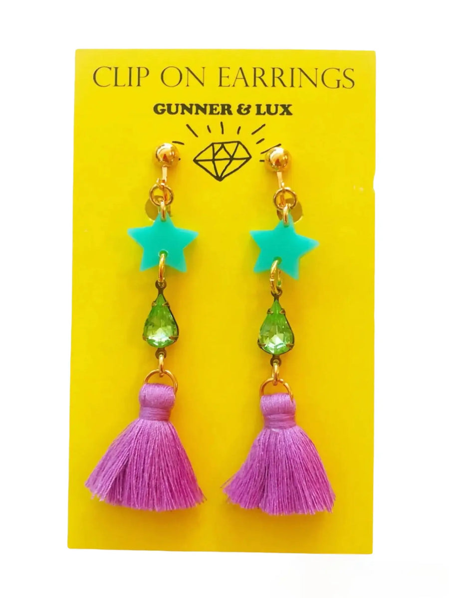Gunner + Lux Bling Clip On Earrings |Mockingbird Baby & Kids