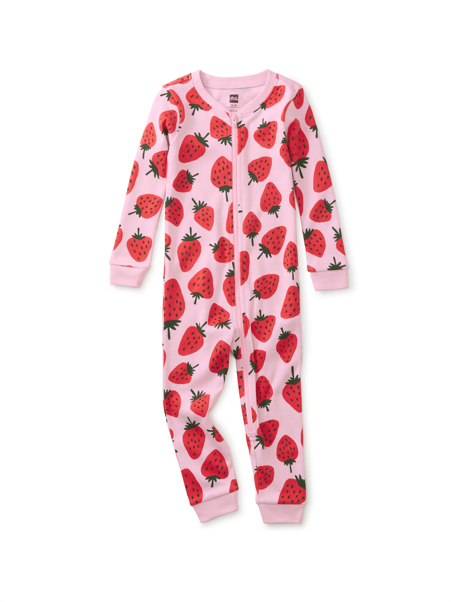 Tea Collection Sleep Tight Baby Pajamas, Strawberry Splash |Mockingbird Baby & Kids