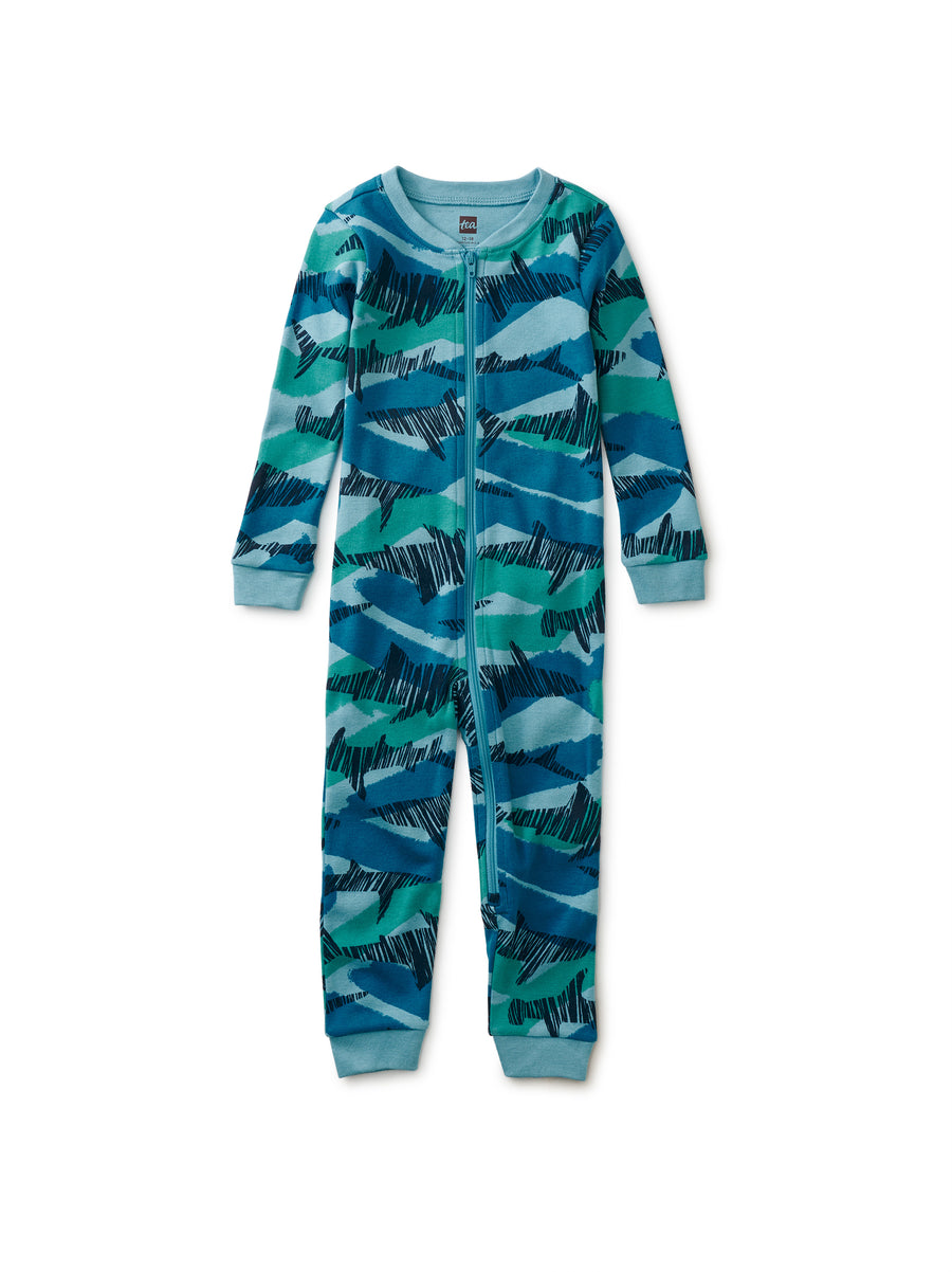 Tea Collection Sleep Tight Baby Pajamas, Shark Camo |Mockingbird Baby & Kids