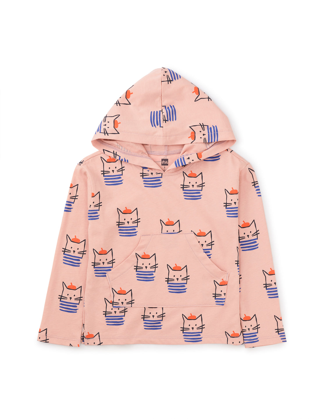 Tea Collection Hooded Top with Kanga Pocket, Chat et Chapeau |Mockingbird Baby & Kids