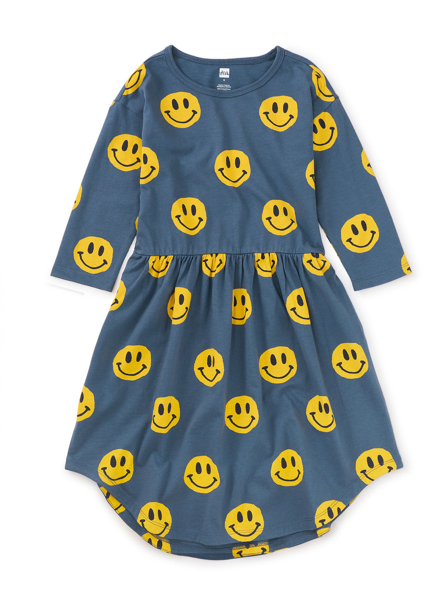Tea Collection Long Sleeve Midi Dress, Smile a While |Mockingbird Baby & Kids