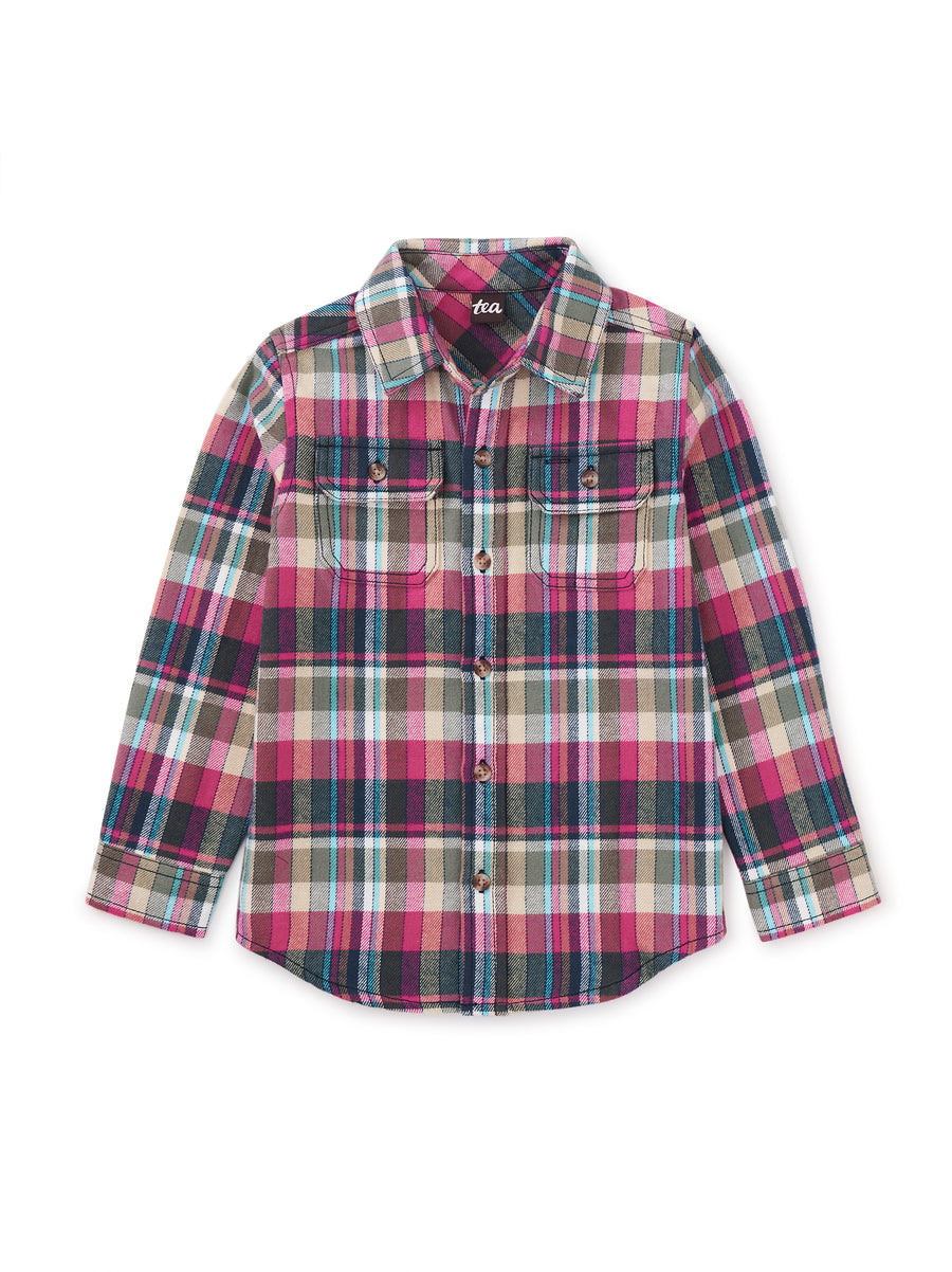 Tea Collection Flannel Button Up Shirt, Picnic Plaid |Mockingbird Baby & Kids