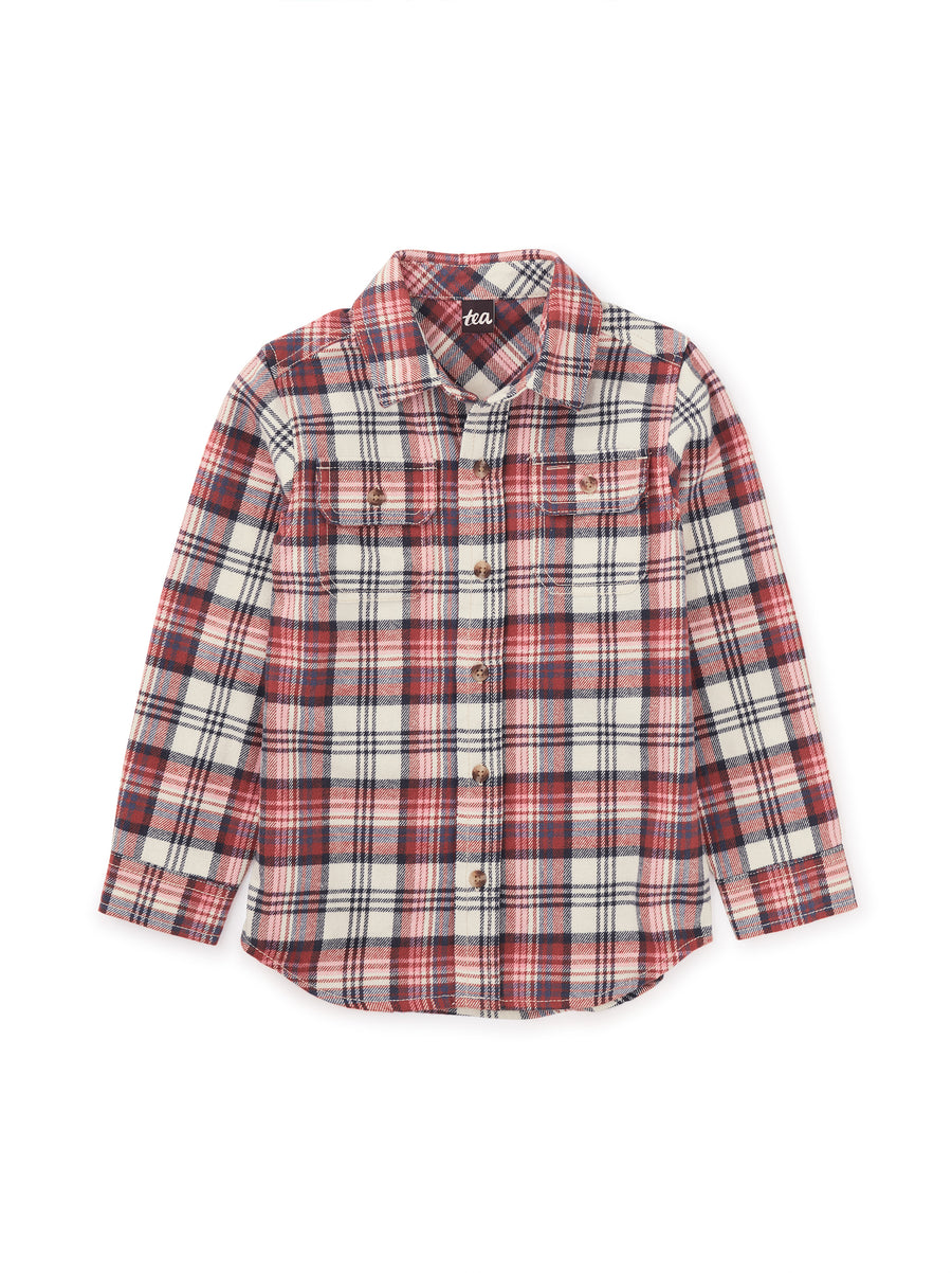 Tea Collection Flannel Button Up Shirt, Bon Plaid |Mockingbird Baby & Kids