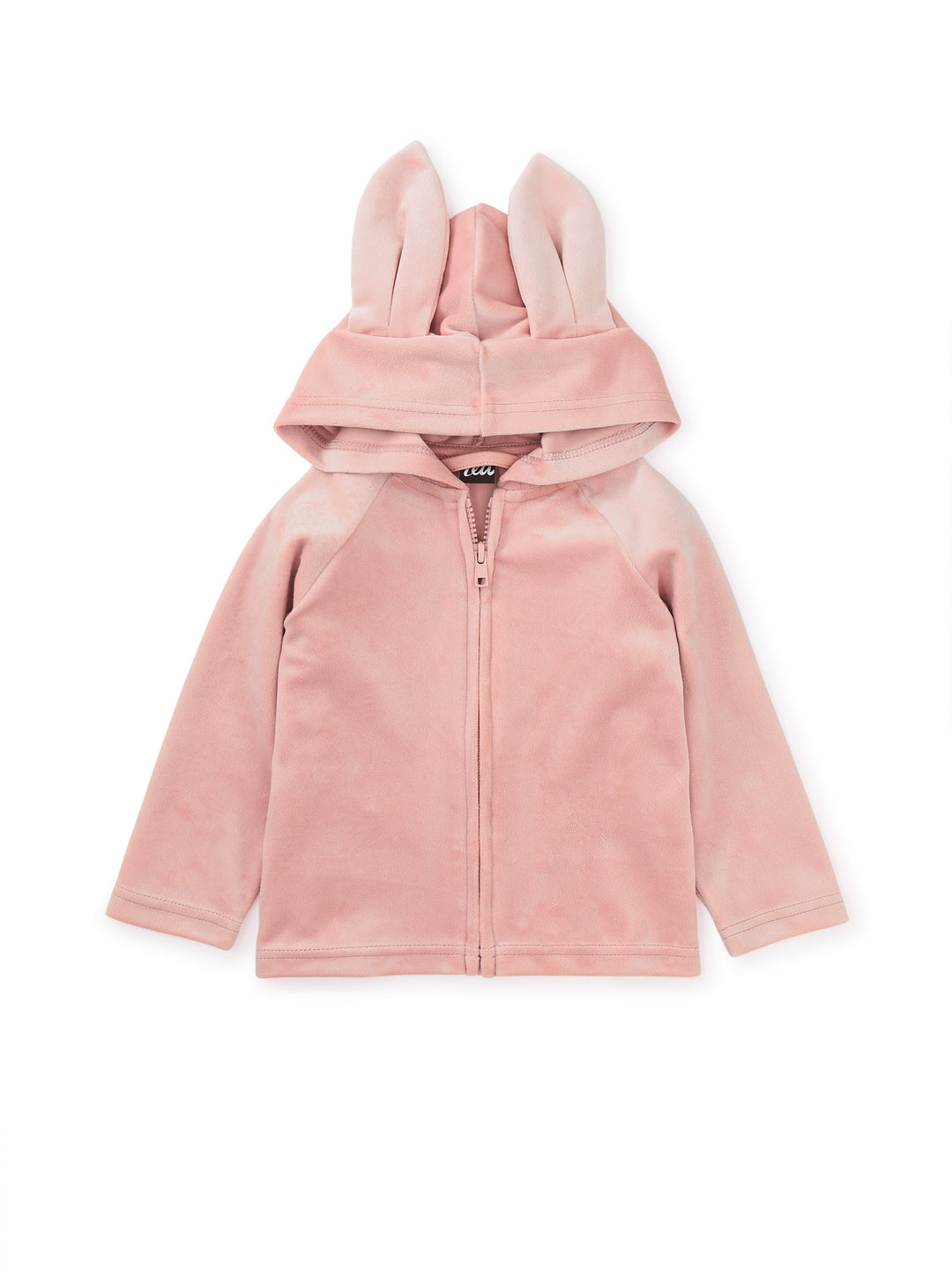 Tea Collection Bunny Ears Velour Hoodie, Cameo Pink |Mockingbird Baby & Kids