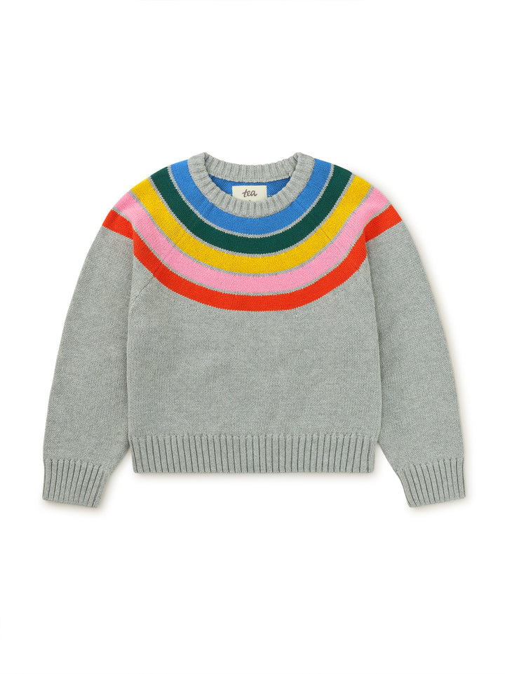 Tea Collection Rainbow Sweater, Medium Heather |Mockingbird Baby & Kids