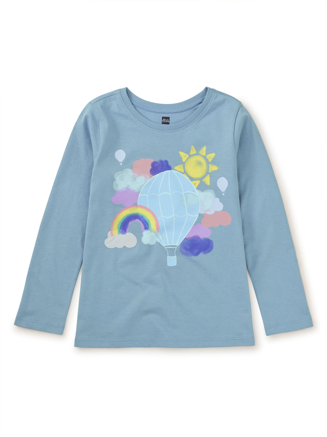 Tea Collection Hot Air Balloon Graphic Tee, Cloud |mockingbird baby & kids