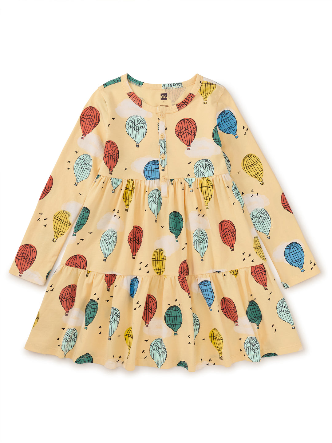 Tea Collection Long Sleeve Tiered Henley Dress, Cappadocia Hot Air Balloons |mockingbird baby & kids