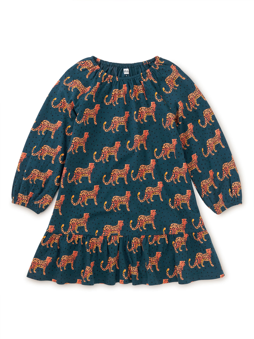 Tea Collection Blouson Sleeve Dress, Anatolian Leopards |mockingbird baby & kids