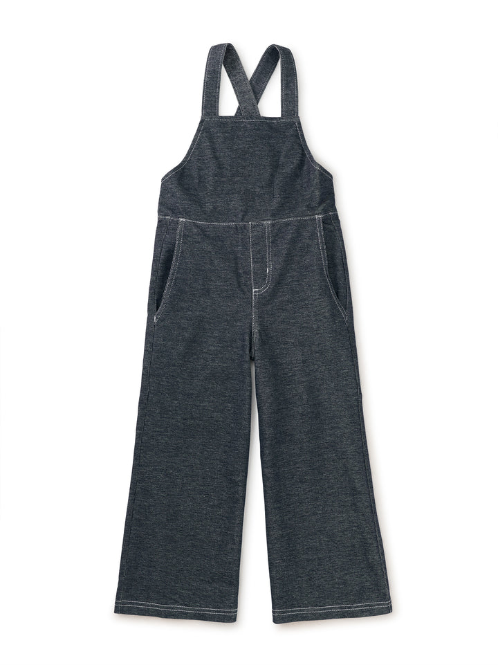 Tea Collection Wide Leg Denim-Like Overalls, Indigo |Mockingbird Baby & Kids