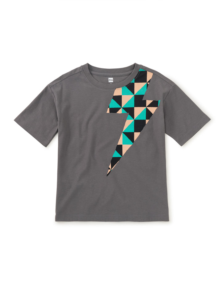 Tea Collection Lightning Bolt Graphic Tee, Thunder |Mockingbird Baby & Kids