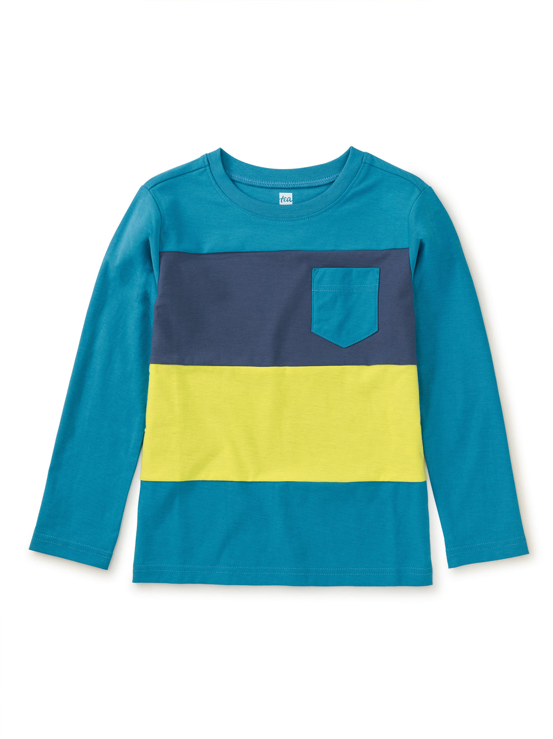 Tea Collection Long Sleeve Colorblock, Nordic Blue |Mockingbird Baby & Kids